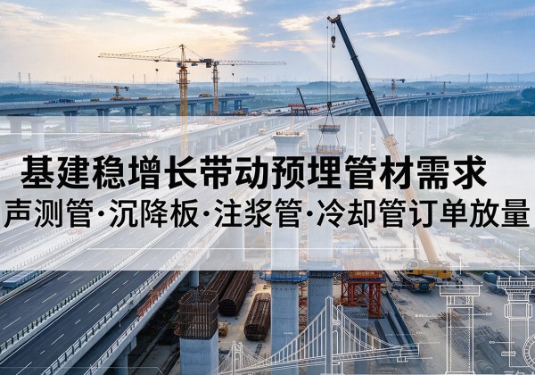盐池基建稳增长带动预埋监测管材需求，声测管、沉降板、注浆管订单持续放量