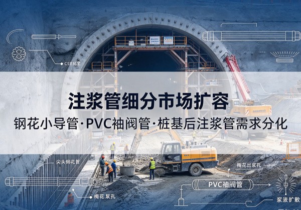 盐池注浆管细分市场扩容，隧道钢花小导管、PVC 袖阀管、桩基后注浆管需求分化